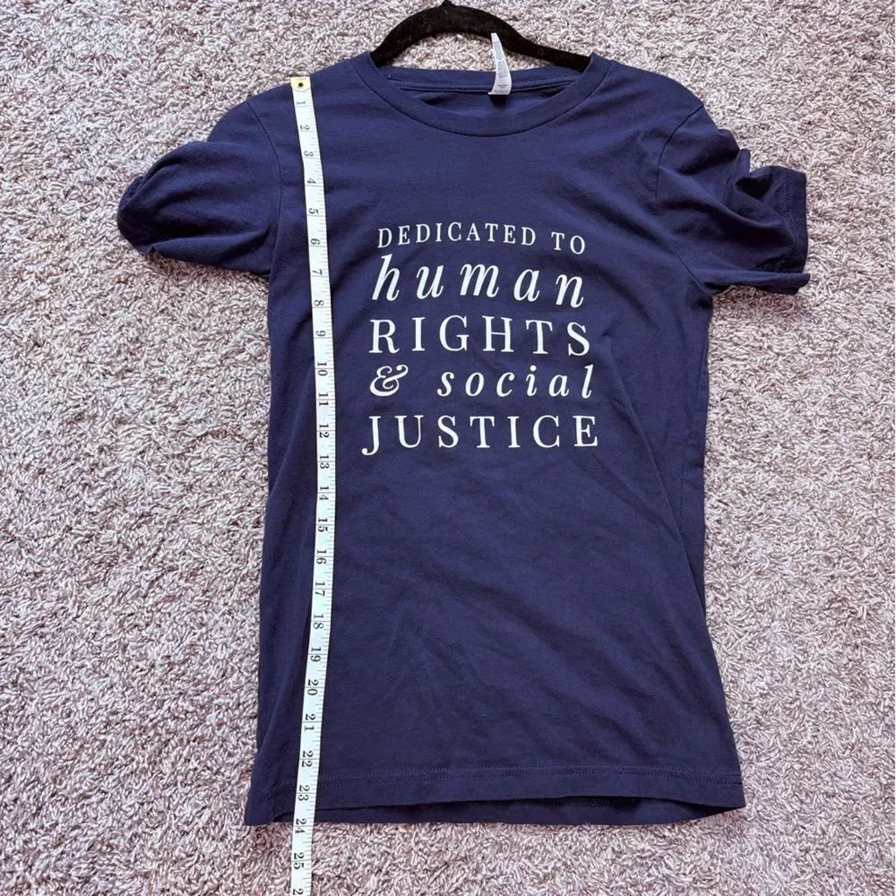 Bella Canvas Human Rights & Social Justice Navy Graphic Tee - Picture 4 of 6